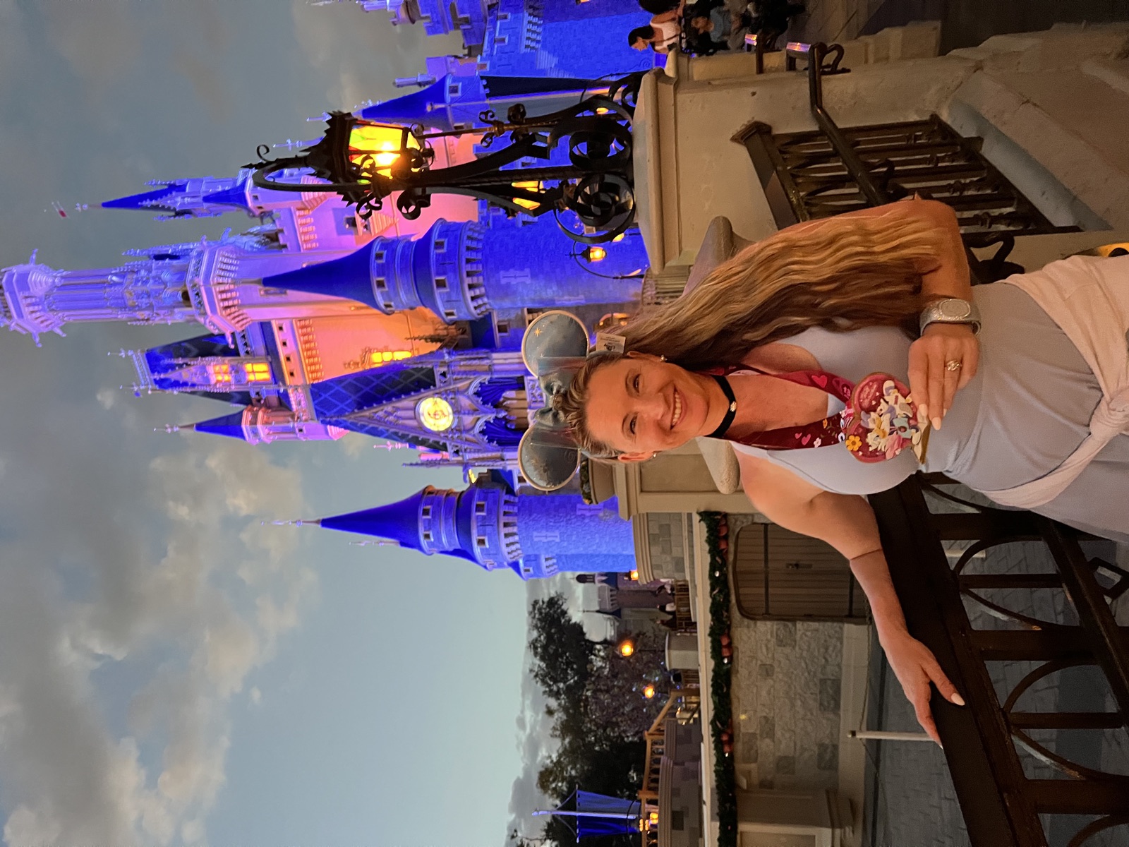 Sabrina at a runDisney event, mid-race.